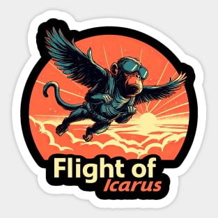 Flight of Icarus Iron Maiden monkey Sticker